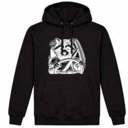 Худі утеплене Єнот водій за кермом