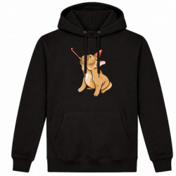 Худі утеплене новорічний мопсбульдог с дудочкою