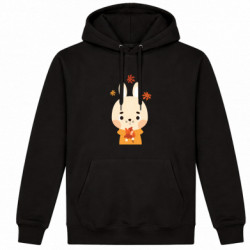 Худі утеплене Осінній зайчик з кленовим листям