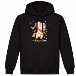 Худі утеплене Радісний різдвяний поні з гірляндою