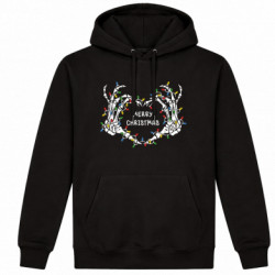 Худі утеплене Skeleton hands Merry Christmas