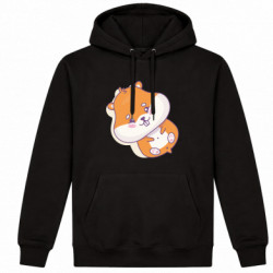 Худі утеплене Смішний хом'як, що лежить на спині