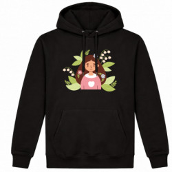 Худі утеплене Весняна дівчина з конваліями