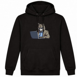 Худі утеплене вовк за ноутбуком