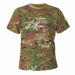 Камуфляжная футболка FN SCAR-H - FATLINE Камуфляжная футболка FN SCAR-H