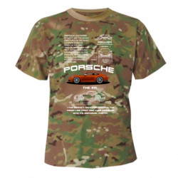 Камуфляжная футболка Porsche 911 - FATLINE Камуфляжная футболка Porsche 911