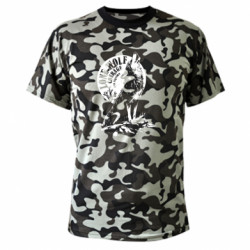 Камуфляжная футболка Одинокий волк. Смелость и свобода