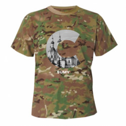 Камуфляжная футболка Sumy Black & White - FATLINE Камуфляжная футболка Sumy Black & White