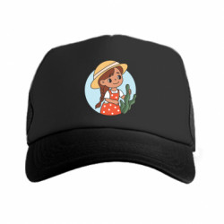 Кепка-тракер Милаха девочка в шляпе - FATLINE Кепка-тракер Милаха девочка в шляпе