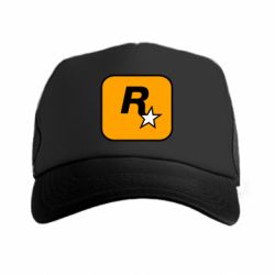 Кепка-тракер премиум Rockstar Games logo - FATLINE Кепка-тракер премиум Rockstar Games logo