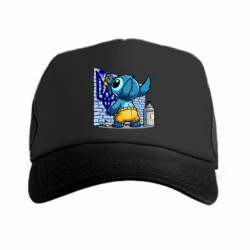 Кепка-тракер премиум Стич патриот Украины - FATLINE Кепка-тракер премиум Стич патриот Украины