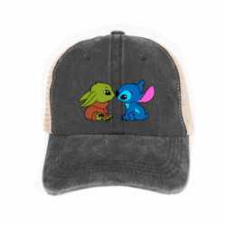 Кепка-тракер тай-дай Baby Yoda And Stitch - FATLINE Кепка-тракер тай-дай Baby Yoda And Stitch