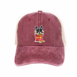 Кепка-тракер тай-дай Бульдог. Картошка фри - FATLINE Кепка-тракер тай-дай Бульдог. Картошка фри