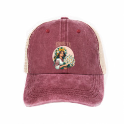 Кепка-тракер тай-дай Хуманизация ромашки - FATLINE Кепка-тракер тай-дай Хуманизация ромашки