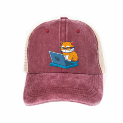 Кепка-тракер тай-дай кот программист патриот - FATLINE Кепка-тракер тай-дай кот программист патриот