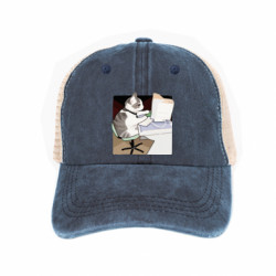 Кепка-тракер тай-дай Котик программист арт - FATLINE Кепка-тракер тай-дай Котик программист арт