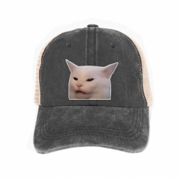 Кепка-тракер тай-дай Мем озадаченный кот - FATLINE Кепка-тракер тай-дай Мем озадаченный кот