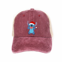 Кепка-тракер тай-дай Новогодний Стич - FATLINE Кепка-тракер тай-дай Новогодний Стич