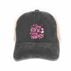 Кепка-тракер тай-дай Stay Pink, Stay Happy. Леттеринг - FATLINE Кепка-тракер тай-дай Stay Pink, Stay Happy. Леттеринг