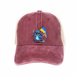 Кепка-тракер тай-дай Стич с украинским флагом - FATLINE Кепка-тракер тай-дай Стич с украинским флагом