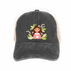 Кепка-тракер тай-дай Весенняя Девушка с ландышами - FATLINE Кепка-тракер тай-дай Весенняя Девушка с ландышами