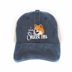 Кепка-тракер тай-дай Я люблю Сиба Ину - FATLINE Кепка-тракер тай-дай Я люблю Сиба Ину