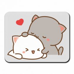 Килимок для миші Кіт цулує кішку - FATLINE Килимок для миші Кіт цулує кішку