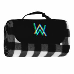 Туристический коврик Alan Walker multicolored logo - FATLINE Туристический коврик Alan Walker multicolored logo