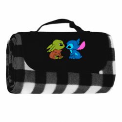 Туристический коврик Baby Yoda And Stitch - FATLINE Туристический коврик Baby Yoda And Stitch