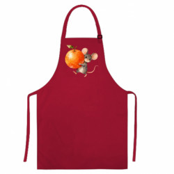 Цветной фартук Милая мышка с апельсином