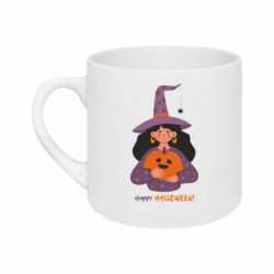 Кружка 180ml Happy Halloween! Девушка Ведьма - FATLINE Кружка 180ml Happy Halloween! Девушка Ведьма