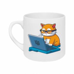 Кружка 180ml кот программист патриот - FATLINE Кружка 180ml кот программист патриот