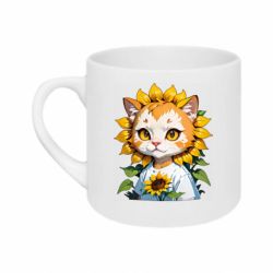 Кружка 180ml кот подсолнух - FATLINE Кружка 180ml кот подсолнух