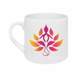 Кружка 180ml Лого йога поза лотоса - FATLINE Кружка 180ml Лого йога поза лотоса
