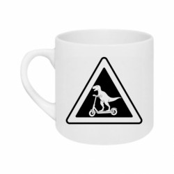 Кружка 180ml Осторожно: Динозавры на электросамокатах - FATLINE Кружка 180ml Осторожно: Динозавры на электросамокатах