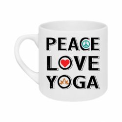 Кружка 180ml Peace love yoga - FATLINE Кружка 180ml Peace love yoga