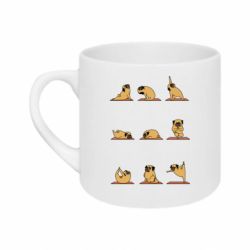 Кружка 180ml Pug engaged in yoga - FATLINE Кружка 180ml Pug engaged in yoga