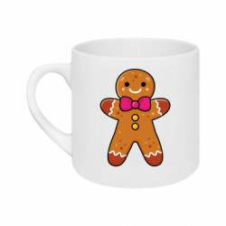 Кружка 180ml Рождественский имбирный пряничный человечек - FATLINE Кружка 180ml Рождественский имбирный пряничный человечек