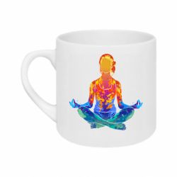 Кружка 180ml Йога, девушка медитирует - FATLINE Кружка 180ml Йога, девушка медитирует