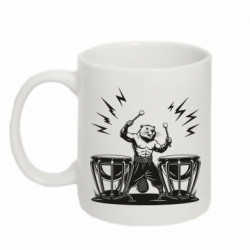 Кружка 320ml Бобр играет на литаврах - FATLINE Кружка 320ml Бобр играет на литаврах