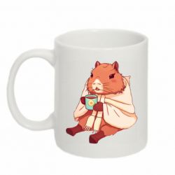 Кружка 320ml Capybara Drinking Coffee - FATLINE Кружка 320ml Capybara Drinking Coffee