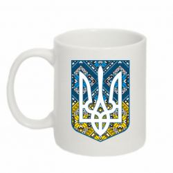 Кружка 320ml Герб Украины с вышивкой - FATLINE Кружка 320ml Герб Украины с вышивкой