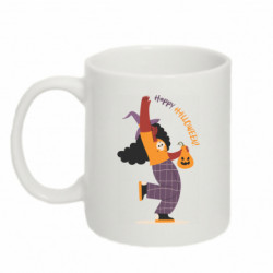 Кружка 320ml Halloween Счастливая афро-американка женщина - FATLINE Кружка 320ml Halloween Счастливая афро-американка женщина