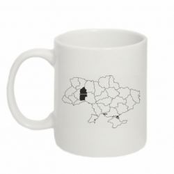 Кружка 320ml Хмельницкий на карте Украины - FATLINE Кружка 320ml Хмельницкий на карте Украины