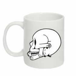 Кружка 320ml Кот с рыбьей костью. Череп - FATLINE Кружка 320ml Кот с рыбьей костью. Череп