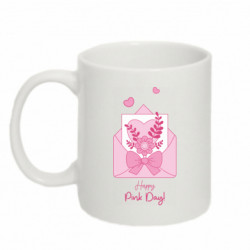 Кружка 320ml Письмо Happy Pink Day - FATLINE Кружка 320ml Письмо Happy Pink Day