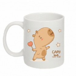 Кружка 320ml love Capy! Щасливий капібара - FATLINE Кружка 320ml love Capy! Щасливий капібара
