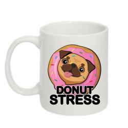 Кружка 320ml Мопс заедает стресс - FATLINE Кружка 320ml Мопс заедает стресс