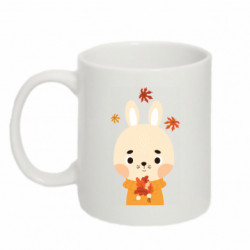 Кружка 320ml Осінній зайчик з кленовим листям - FATLINE Кружка 320ml Осінній зайчик з кленовим листям