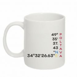 Кружка 320ml Полтава Координаты - FATLINE Кружка 320ml Полтава Координаты